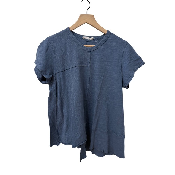 Wilt Tops - Wilt T-Shirt Medium Blue Asymmetrical Raw Hem Slub Knit Made in USA Tee